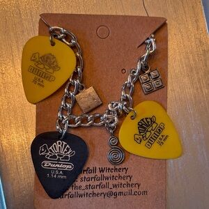 Dunlop Guitar Pick Charm Bracelet